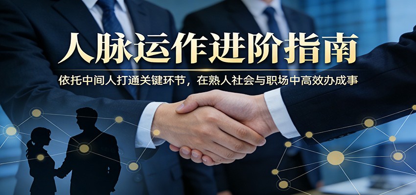 付费文章:人脉运作进阶指南,依托中间人打通关键环节,在熟人社会与职场中高效办成事-云网创