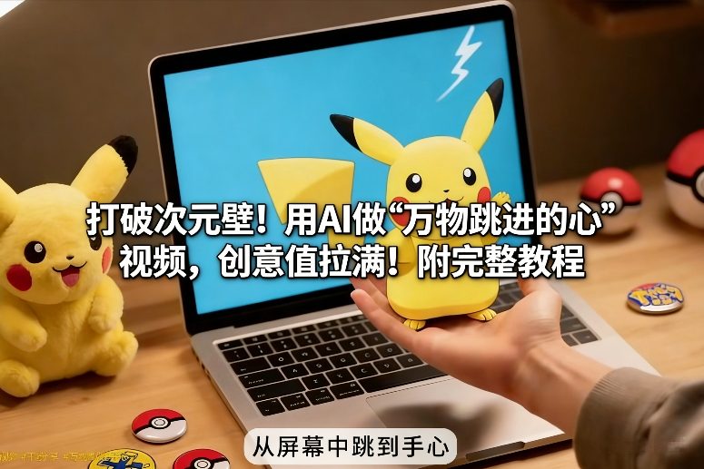 打破次元壁！用AI做【万物跳进手心】视频，创意值拉满！附完整教程-云网创