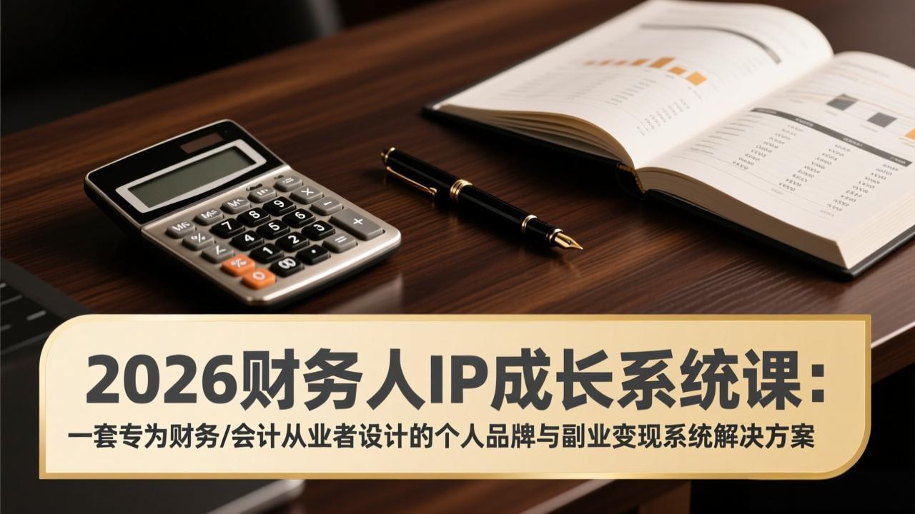 2026财务人IP成长系统课：一套专为财务/会计从业者设计的个人品牌与副业变现系统解决方案-云网创