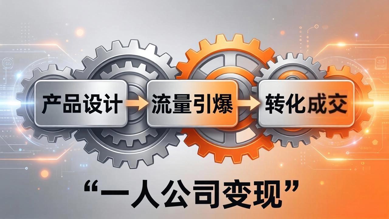 一人公司变现全攻略：产品设计+流量引爆+转化成交，打造不受年龄限制的长期事业-云网创