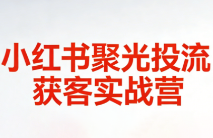 永曜·小红书聚光投流获客实战营-云网创