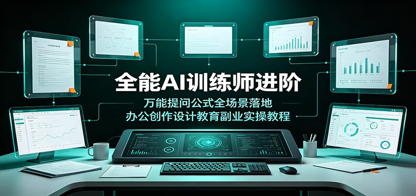 全能AI训练师进阶：万能提问公式全场景落地，办公创作设计教育副业实操教程-云网创