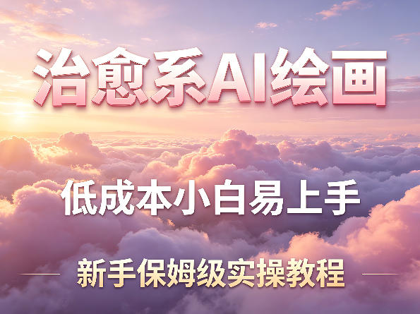 治愈系AI绘画提示词项目，低成本小白易上手，每天10分钟，新手保姆级实操教程-云网创