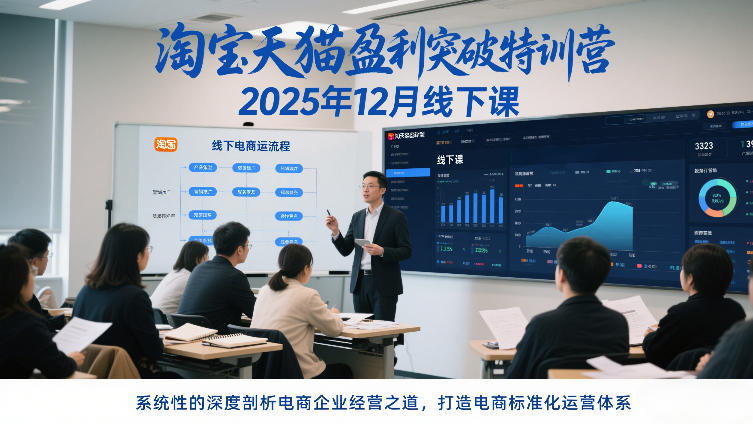 淘宝天猫盈利突破特训营25年12月线下课,系统性的深度剖析电商企业经营之道,打造电商标准化运营体系-云网创