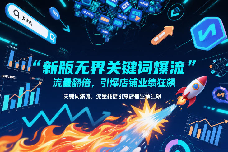 新版无界关键词爆流，流量翻倍，引爆店铺业绩狂飙-云网创