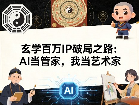 玄学百万IP破局之路：AI当管家，我当艺术家-云网创