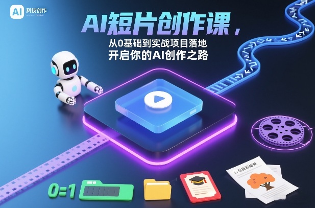 AI短片创作课,从0基础到实战项目落地,开启你的AI创作之路(更新)-云网创