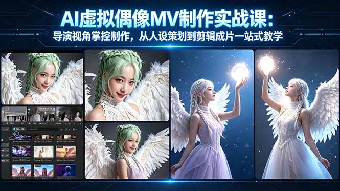AI虚拟偶像MV制作实战教学：导演视角掌控制作，从人设策划到剪辑成片一站式教学-云网创