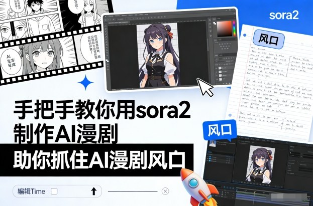 手把手教你用sora2制作AI漫剧,助你抓住AI漫剧风口-云网创