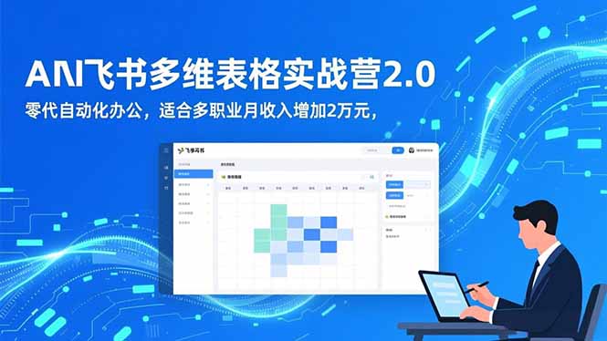 AI+飞书多维表格实战营2.0：零代码自动化办公，适合多职业月收入增加2万元-云网创
