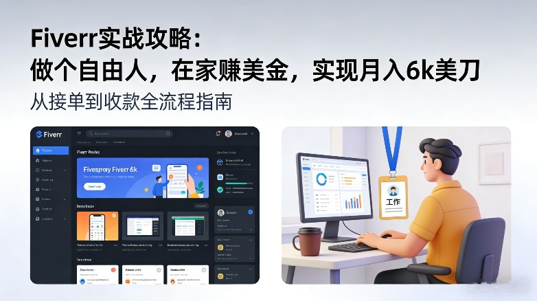 Fiverr实战攻略,做个自由人,在家賺美金,实现月入6k美刀-云网创