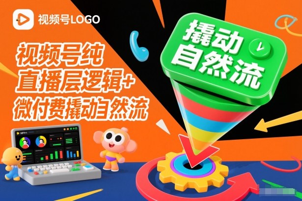 视频号纯直播底层逻辑+微付费撬动自然流-云网创