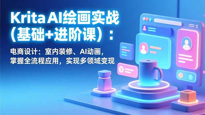 Krita AI绘画实战(基础+进阶课-云网创