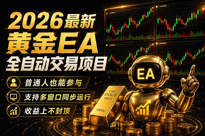 最新黄金EA量化赛道，全程自动执行，多窗口操作直接放大结果-云网创