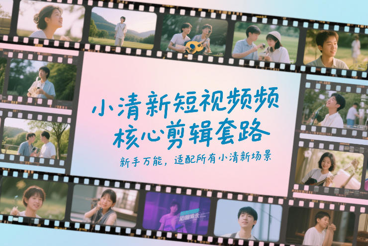 小清新短视频核心剪辑套路，新手万能，适配所有小清新场景-云网创