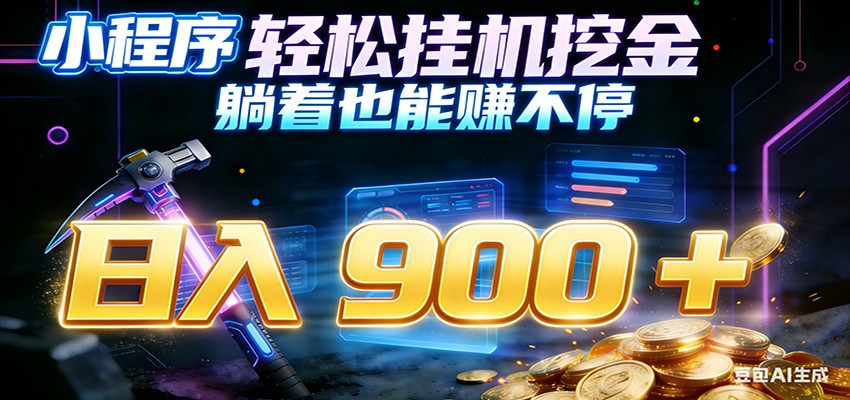 小程序挂机挖金,自动赚金币换现金,多号并行日入900+,轻松搞副业-云网创