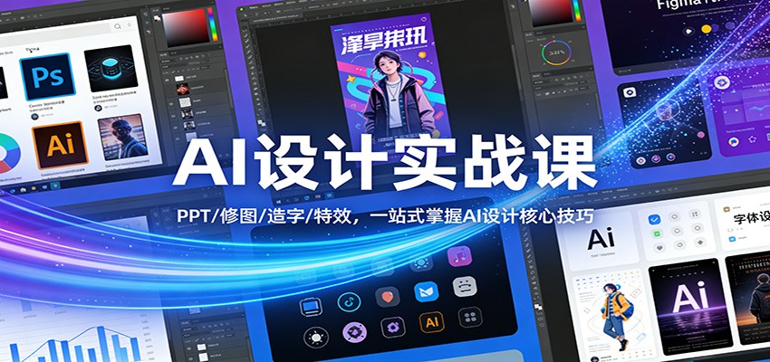 AI设计实战课:PPT/修图/造字/特效,一站式掌握AI设计核心技巧-云网创