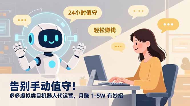 告别手动值守！多多虚拟类目机器人代运营，月赚 1-5W 有妙招-云网创