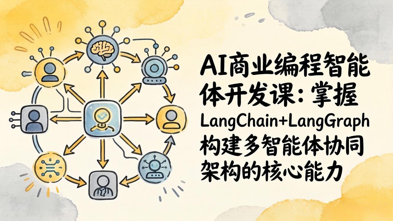 AI商业编程智能体开发课:掌握LangChain+LangGraph构建多智能体协同架构的核心能力-云网创