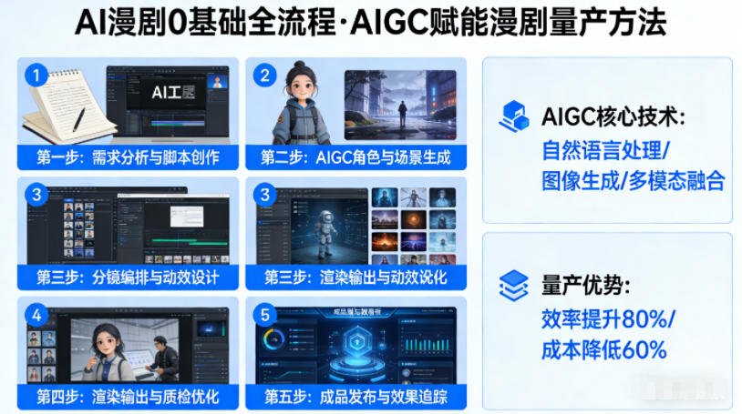 AI漫剧0基础全流程，快速掌握AIGC赋能的漫剧量产方法-云网创