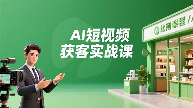 AI短视频获客实战课，数字人创作、实体行业应用、精准引流，30天获取客源月入6万+-云网创