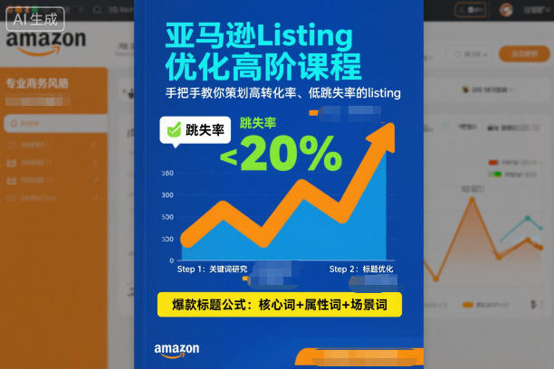亚马逊Listing优化高阶课程，手把手教你策划高转化率、低跳失率的listing-云网创