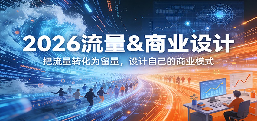 2026流量&商业设计，把流量转化为留量，设计自己的商业模式-云网创