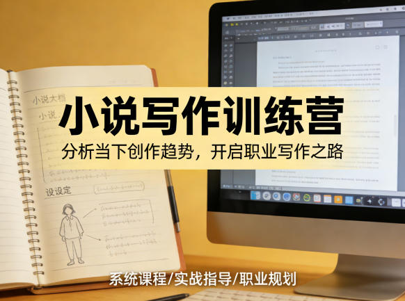 小说加写作训练营，带你分析如何在当下脱颖而出，开启你的职业创作之路-云网创