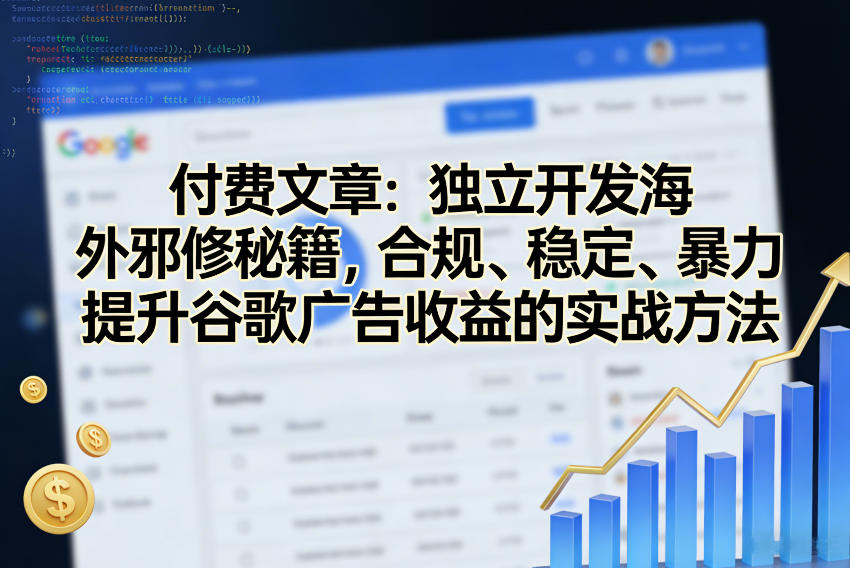 付费文章：独立开发海外邪修秘籍，合规、稳定、暴力提升谷歌广告收益的实战方法-云网创