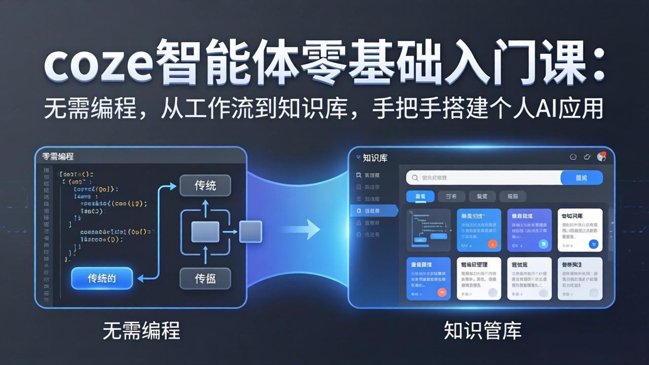 coze智能体零基础入门课：无需编程，从工作流到知识库，手把手搭建个人AI应用-云网创