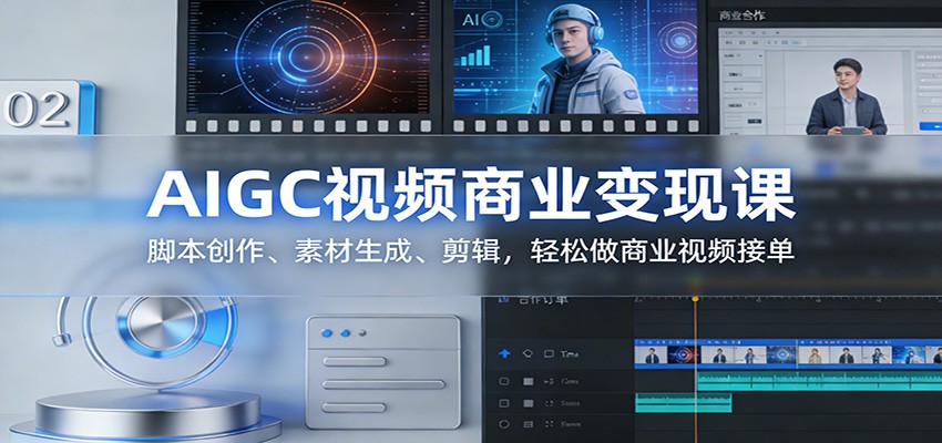 AIGC视频商业变现课:脚本创作、素材生成、剪辑,轻松做商业视频接单-云网创