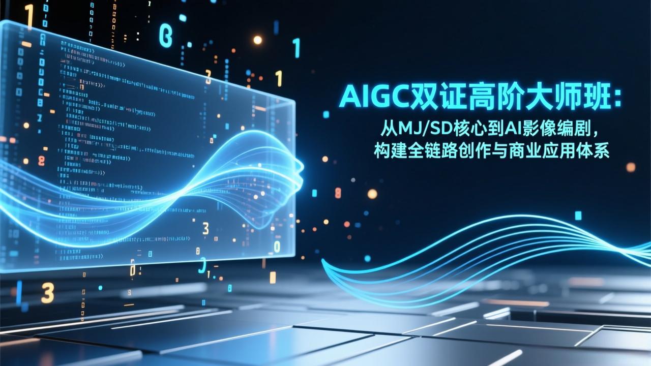 AIGC双证高阶大师班：从MJ/SD核心到AI影像编剧，构建全链路创作与商业应用体系-云网创