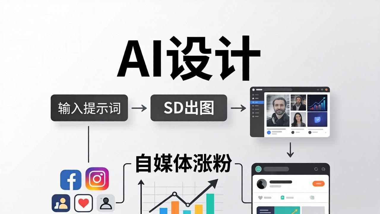 人人都是AI设计师：SD出图+自媒体涨粉一站教学，告别图文素材焦虑，AI设计让你轻松避开内卷-云网创