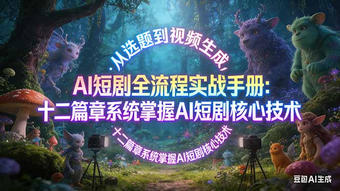 AI 短剧全流程实战手册：从选题到视频生成，十二篇章系统掌握 AI 短剧核心技术-云网创