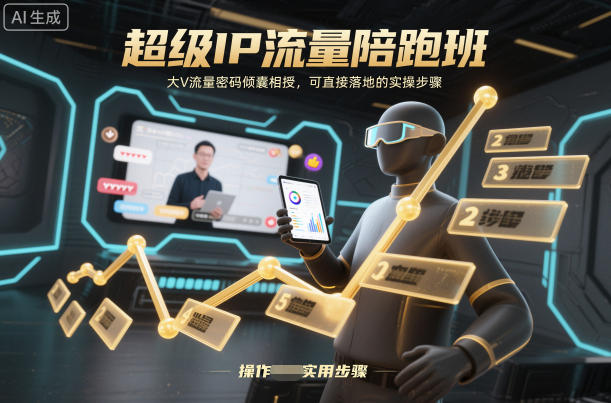 超级IP流量陪跑班，大V流量密码倾囊相授，可直接落地的实操步骤-云网创